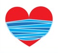 ÃÂ Covid 19. Coronovirus. Symbol of life icon red heart mask.vector, illustration, isolate Royalty Free Stock Photo